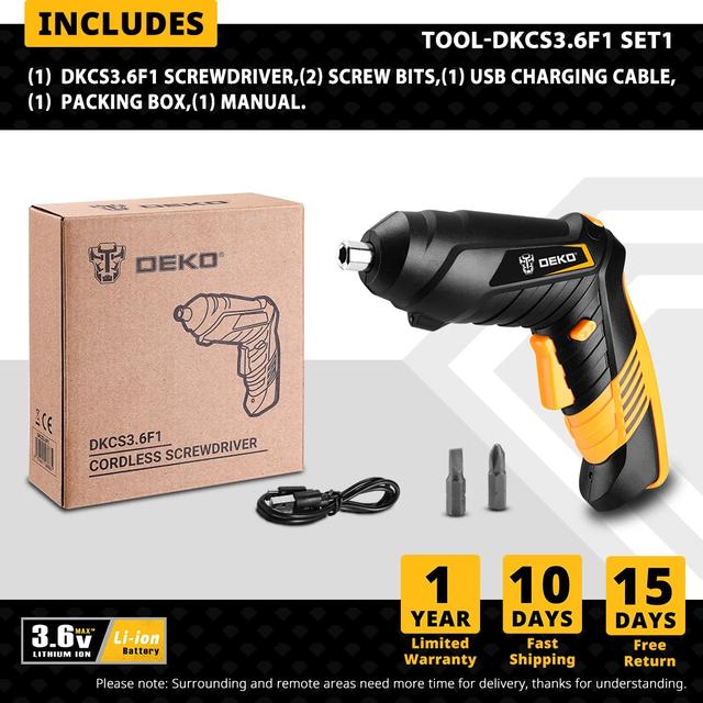 Электроотвертка Deko DKCS3.6F1