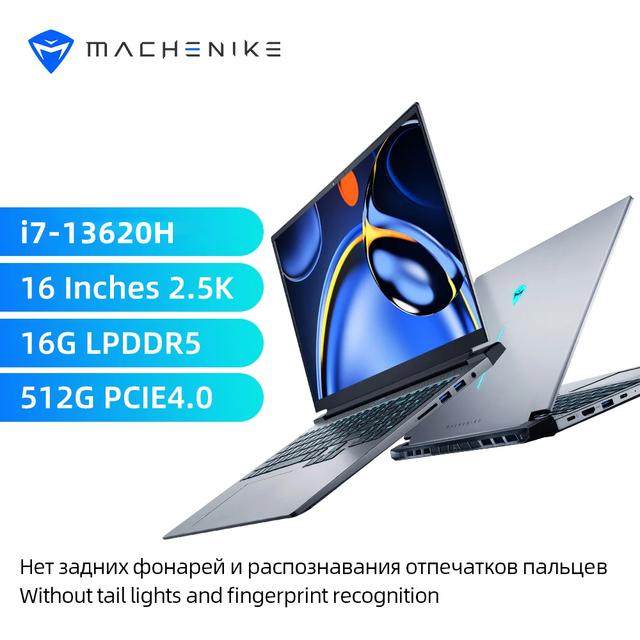 Ноутбук Machenike Light 16 Air intel core i7 13620H 16‘' 2.5K 100% SRGB 120 Гц 16G RAM DDR5 512G SSD PCIE4.0 русская клавиатура