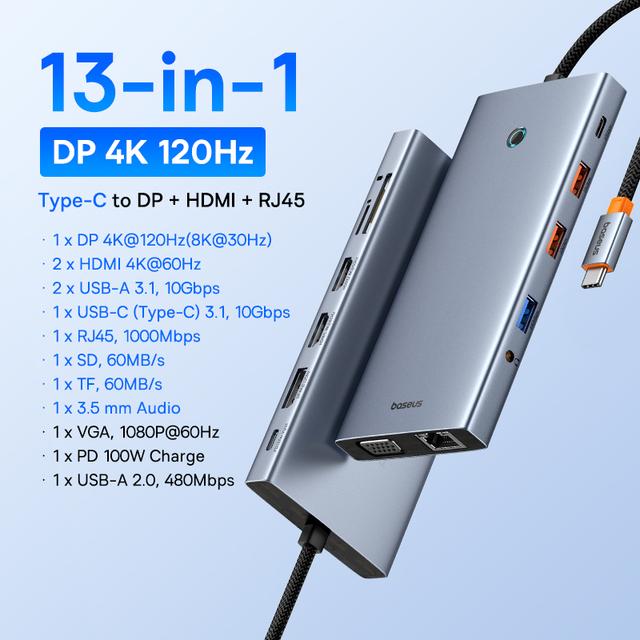 USB-концентратор Baseus BS-OH119 USB-C HUB 13-в-1