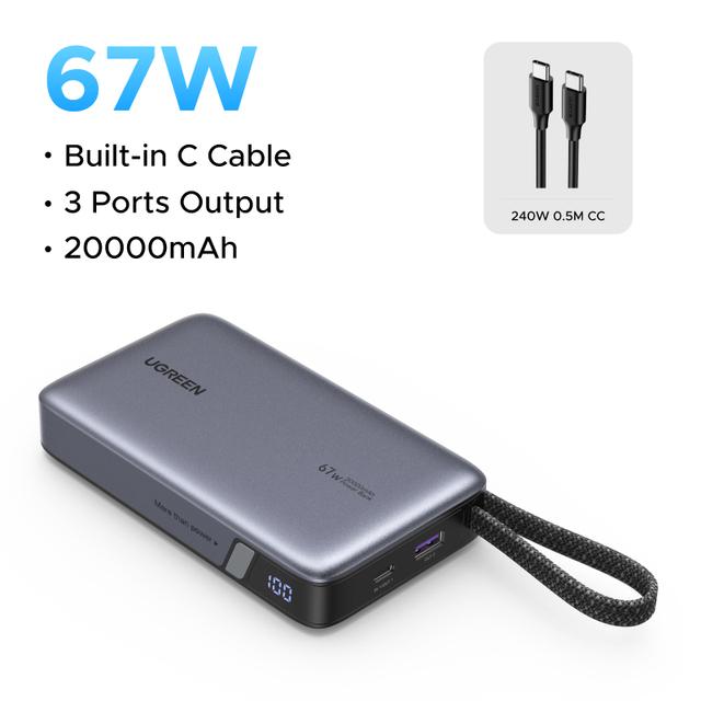 PowerBank UGREEN PB550 55996 67W 20000mAh