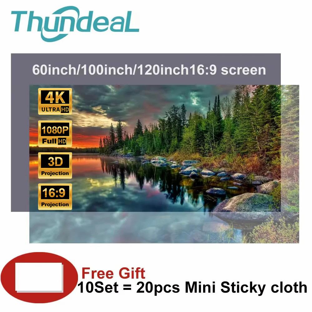 Проекционный экран для проекторов Thundeal 100" 16:9 (и другие размеры)