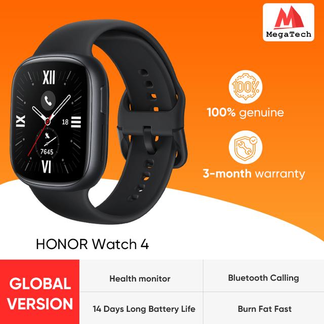 Смарт часы HONOR Watch 4, Global, Черный цвет, из за рубежа