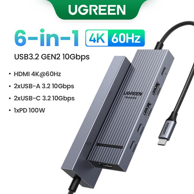 10-портовый USB-C Hub с двойным HDMI UGREEN
