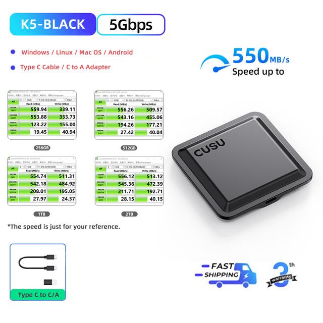 Внешний твердотельный накопитель CUSU K5 1Tb