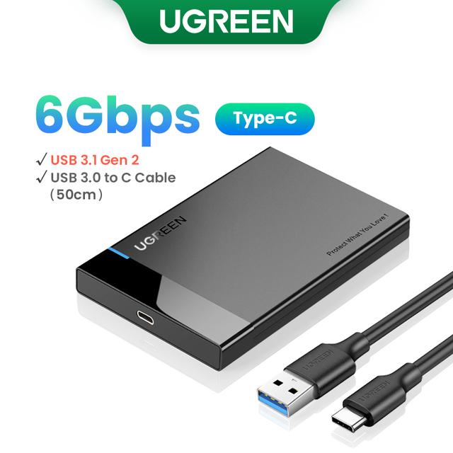 Корпус для жесткого диска UGREEN 2.5", USB 3.1