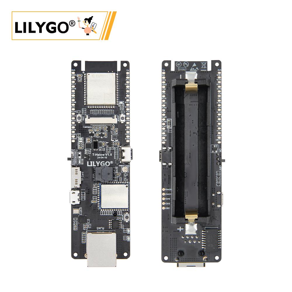 Плата разработки LILYGO T-Halow (Wi-Fi 0.9 ГГц HaLow и 2.4 ГГц Wi-Fi, Bluetooth, ESP32-S3, 16 Мб ОЗУ, 8 Мб ПЗУ, Ethernet, MicroSD)