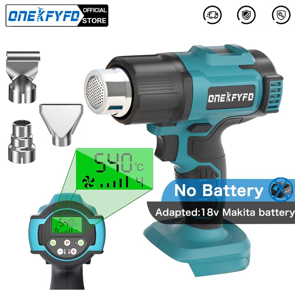 Аккумуляторный фен ONEKFYFD на LXT, с плавной регулировкой температуры и потока (для Makita 18 В)