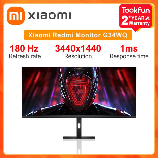 Игровой монитор Xiaomi Redmi G34WQ 34" 1500R 21:9 VA WQHD 180Гц 1мс