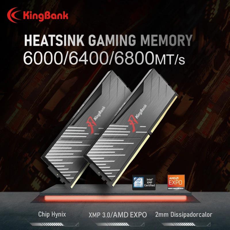 Оперативная память Kingbank DDR5 32гб (16х2) ОЗУ 6400 МГц (чипы M-die) 