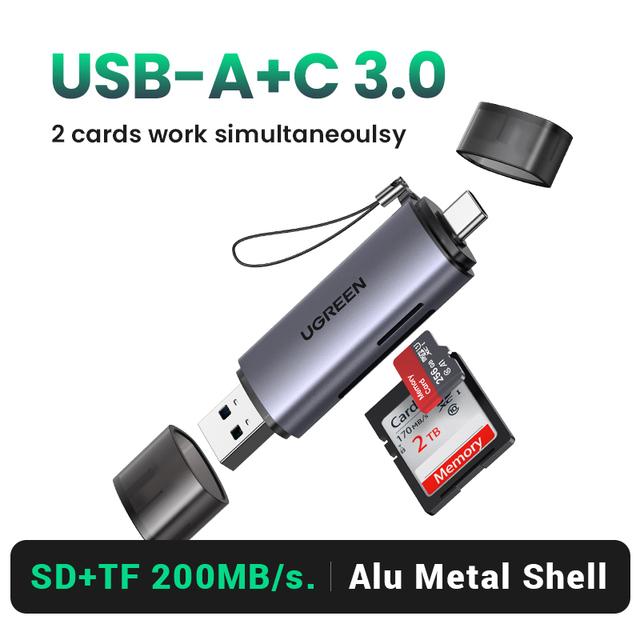 UGREEN Кард-ридер USB 3.0 для SD Micro SD
