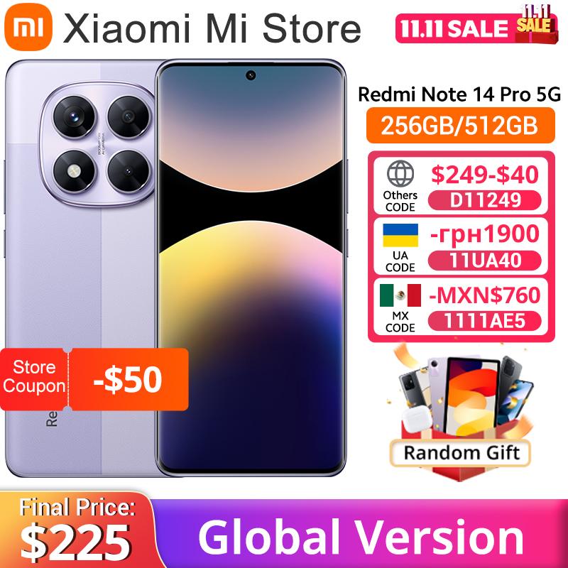 Смартфон Xiaomi Redmi Note 14 Pro 5G 12GB 256GB Black (из-за рубежа)