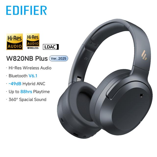 Беспроводные наушники Edifier W820NB Plus (2025 Вер.) с шумоподавлением Hi-Res Audio