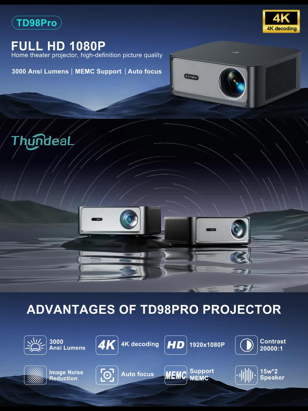 Проектор ThundeaL TD98Pro